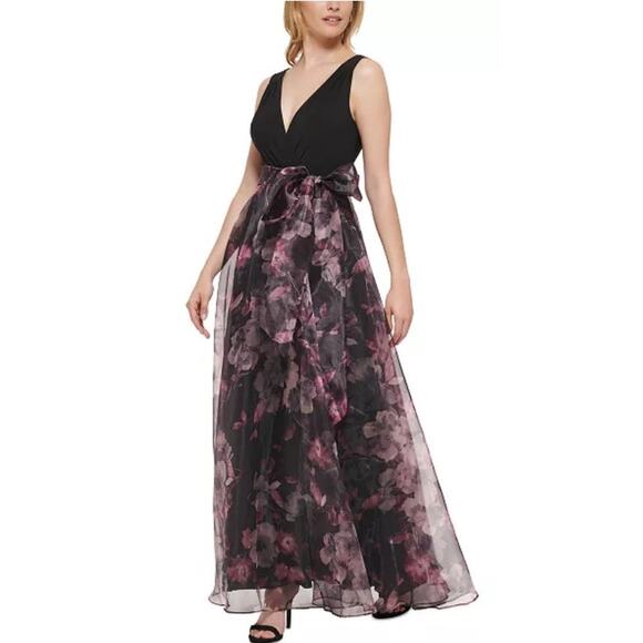 Eliza J Dresses & Skirts - NWT Eliza JWomen's Floral-Skirt Bow-Embellished Ballgown SZ 18